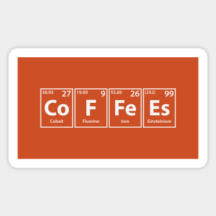 Coffees (Co-F-Fe-Es) Periodic Elements Spelling Sticker